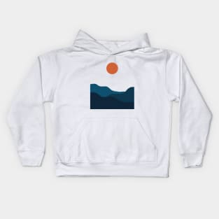 Canvass Sunset or Sunrise and Sea Kids Hoodie